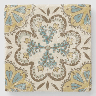 Nicht-Verschönertes Batik-Quadrat II Steinuntersetzer