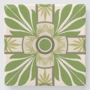 Nicht-Verschönertes Palmen-Motiv I Steinuntersetzer