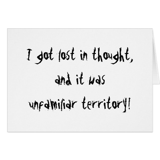 Nicht vertrautes Gebiet (Vorderseite (Horizontal))