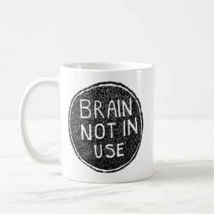 Nicht verwendetes Gehirn Kaffeetasse