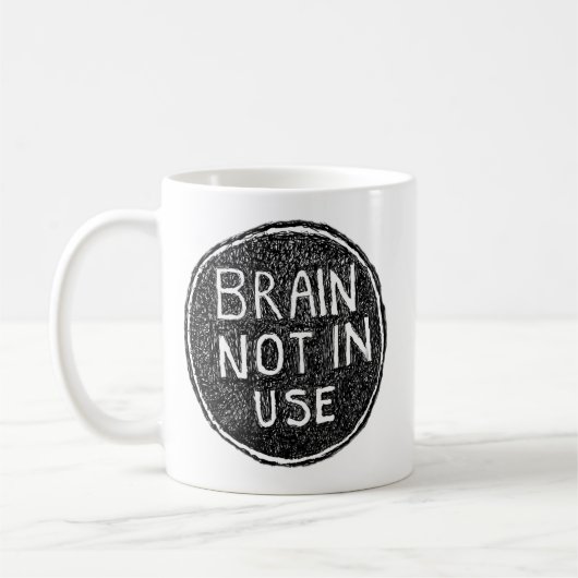 Nicht verwendetes Gehirn Kaffeetasse (Links)
