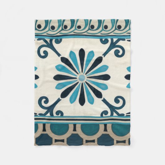 Nicht verzierte Indigofries II Fleecedecke (Vorderseite)