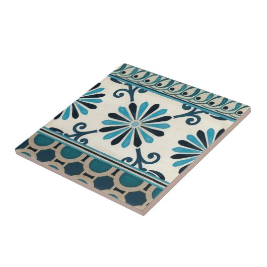 Nicht verzierte Indigofries II Fliese (Seite)