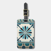 Nicht verzierte Indigofries II Gepäckanhänger (Vorderseite vertikal)