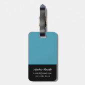 Nicht verzierte Indigofries II Gepäckanhänger (Rückseite vertikal)