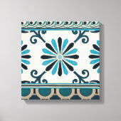 Nicht verzierte Indigofries II Leinwanddruck (Vorderseite)