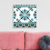 Nicht verzierte Indigofries II Leinwanddruck (Insitu (Wohnzimmer))