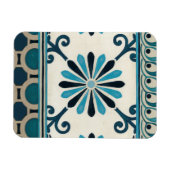 Nicht verzierte Indigofries II Magnet (Horizontal)