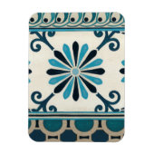 Nicht verzierte Indigofries II Magnet (Vertikal)