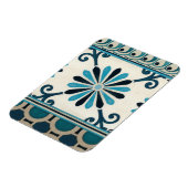 Nicht verzierte Indigofries II Magnet (Linke Seite)