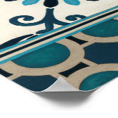 Nicht verzierte Indigofries II Poster (Ecke)