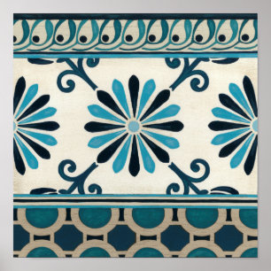 Nicht verzierte Indigofries II Poster