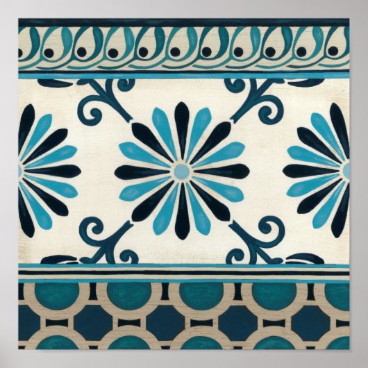 Nicht verzierte Indigofries II Poster (Vorne)