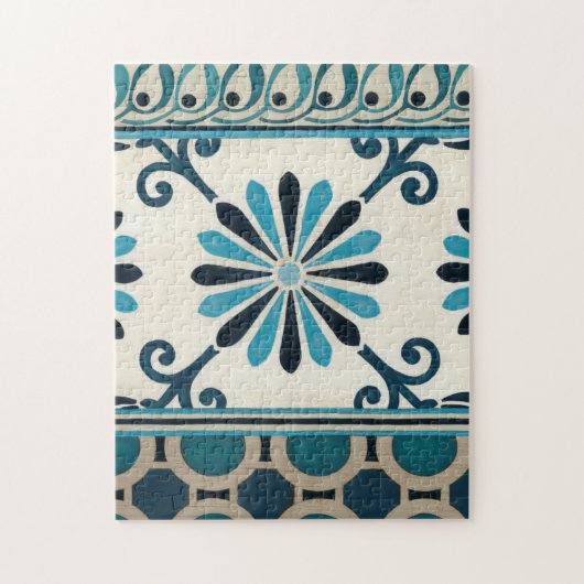 Nicht verzierte Indigofries II Puzzle (Vertikal)