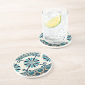 Nicht verzierte Indigofries II Sandstein Untersetzer (Seite)