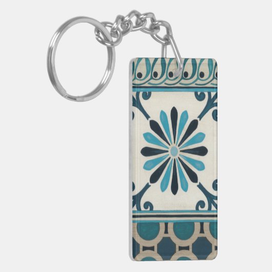 Nicht verzierte Indigofries II Schlüsselanhänger (Vorderseite links)