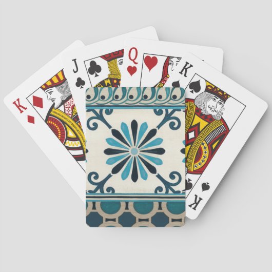 Nicht verzierte Indigofries II Spielkarten (Rückseite)