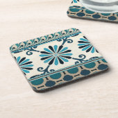 Nicht verzierte Indigofries II Untersetzer (Linke Seite)