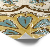 Nicht verzierter Batik-Platz II Poster (Ecke)