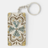 Nicht verzierter Batik-Platz II Schlüsselanhänger (Rückseite)