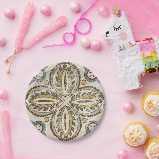 Nicht verzierter Batik-Platz III Pappteller (Party)