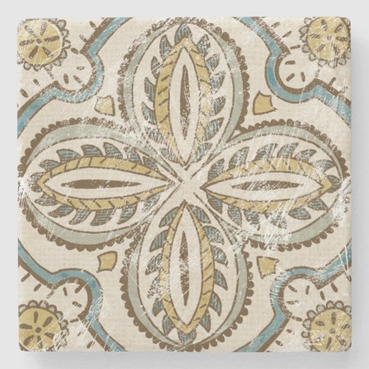 Nicht verzierter Batik-Platz III Steinuntersetzer (Vorderseite)