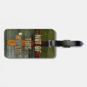 "Nicht von dieser Welt" Gewohnheit christlich Gepäckanhänger (Rückseite horizontal)