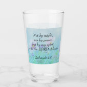 Nicht von Might - Zechariah 4:6 Glas (Vorderseite)