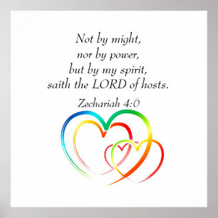 Nicht von Might - Zechariah 4:6 Poster