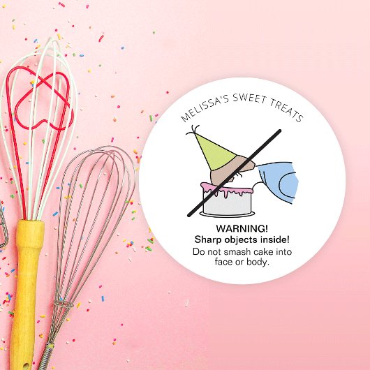 Nicht vor dem Gesicht oder der Körperkuchen schütz Runder Aufkleber