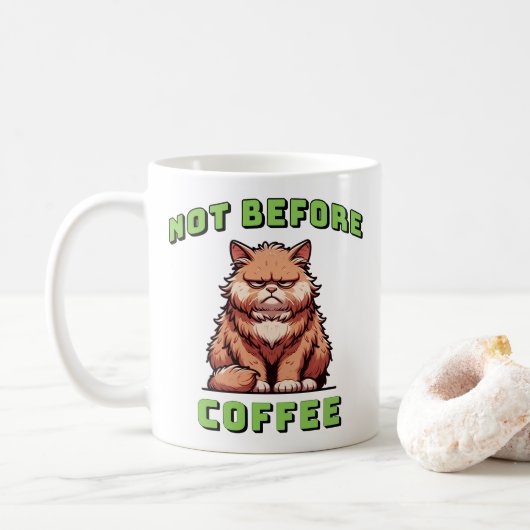 Nicht vor dem Kaffee Kaffeetasse (Mit Donut)