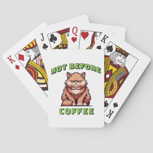 Nicht vor dem Kaffee Spielkarten (Rückseite)