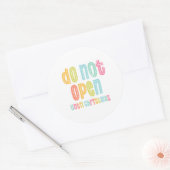 Nicht vor Weihnachten geöffnet Runder Aufkleber (Umschlag)