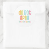 Nicht vor Weihnachten geöffnet Runder Aufkleber (Tasche)