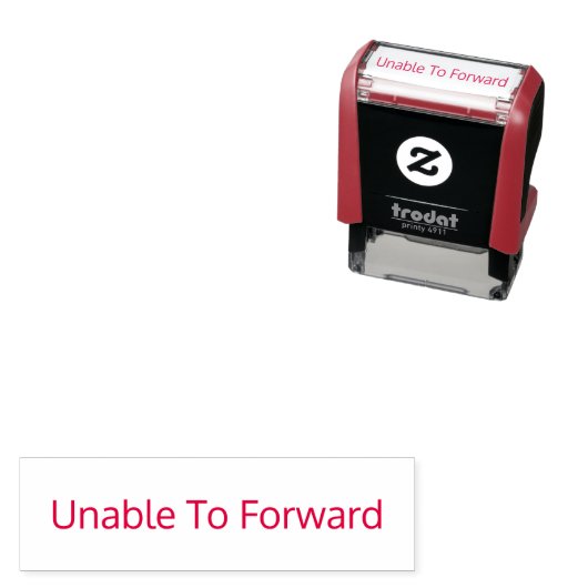 Nicht vorwärts möglich permastempel (Beispiel)