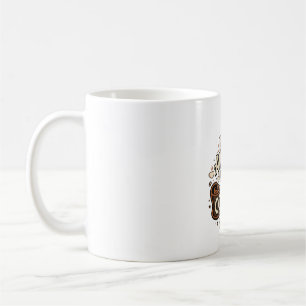 Nicht wach, bis Kaffee Vintage Herbst-Typografie Kaffeetasse
