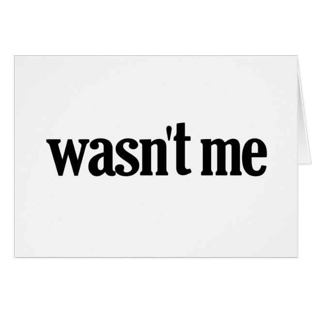 Nicht war ich (Vorderseite (Horizontal))