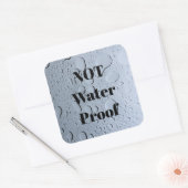 Nicht wasserbeweisende Tropfen nicht frei von Stau Quadratischer Aufkleber (Umschlag)