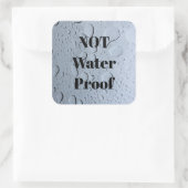 Nicht wasserbeweisende Tropfen nicht frei von Stau Quadratischer Aufkleber (Tasche)