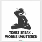 nicht weinen aufkleber (Blatt)