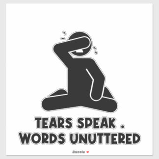 nicht weinen aufkleber