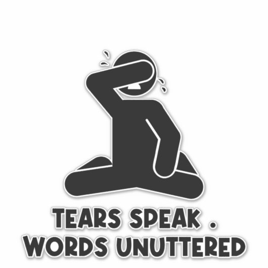 nicht weinen aufkleber (Vorderseite)