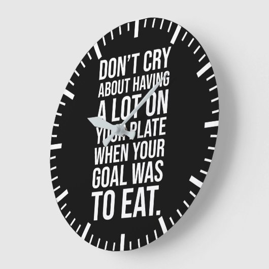 Nicht weinen - Motivierend Erfolge Große Wanduhr (Winkel)