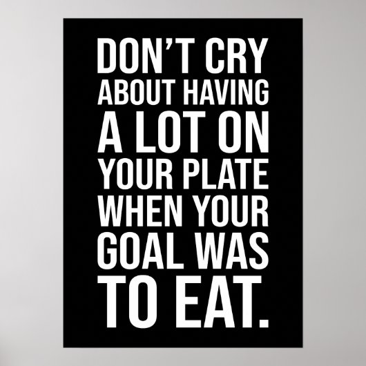 Nicht weinen - Motivierend Erfolge Poster (Vorne)