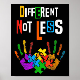 Nicht weniger Autismus-Bewusstsein des Shirts Poster