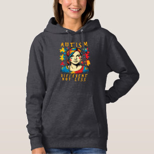 Nicht weniger Autismus Bewusstsein Positives Zitat Hoodie