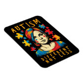 Nicht weniger Autismus Bewusstsein Positives Zitat Magnet (Rechte Seite)