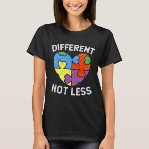 Nicht weniger Autismus Bewusstsein Puzzle Herz T-Shirt
