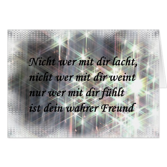 Nicht wer mit dir weint....... Faltkarte (Vorderseite (Horizontal))