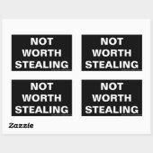 Nicht wert Aufkleber stehlen (Blatt)